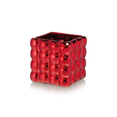 BUBBLE CUBE 11.5X11.5X11.7 RED ELECTROPAIN